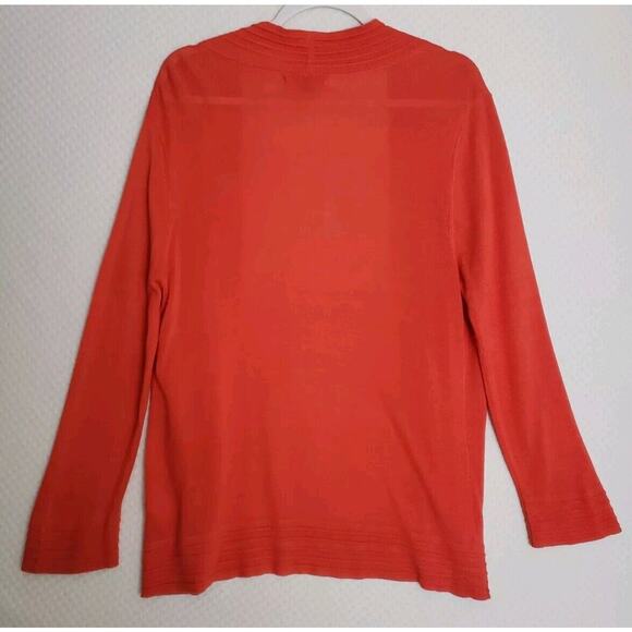 Womens 41 Hawthorn Orange Open Front Spring & Summer Soft Knit Cardigan. XL - Picture 2 of 8